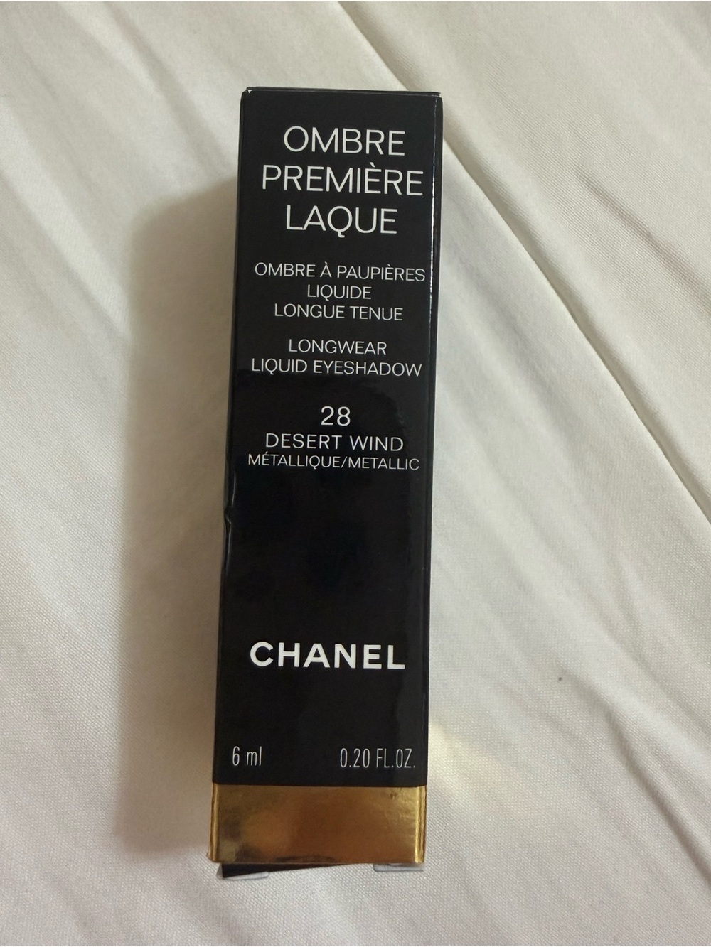 Chanel liquid eyeshadow in desert wind.